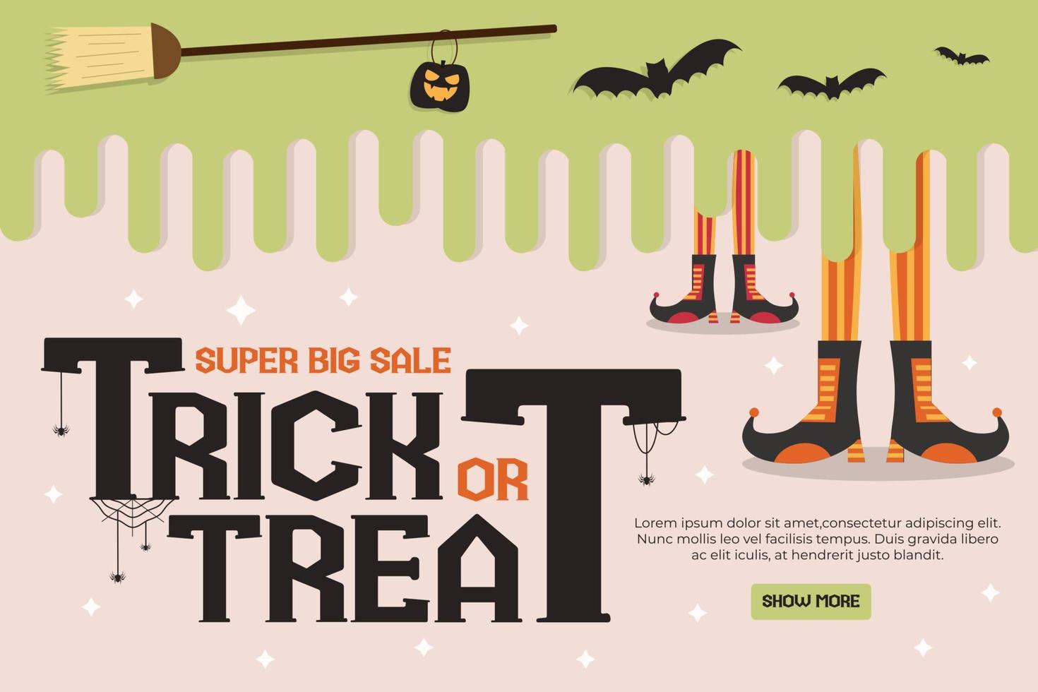 Halloween graphic design simple and elegant template that is easy to customize vector