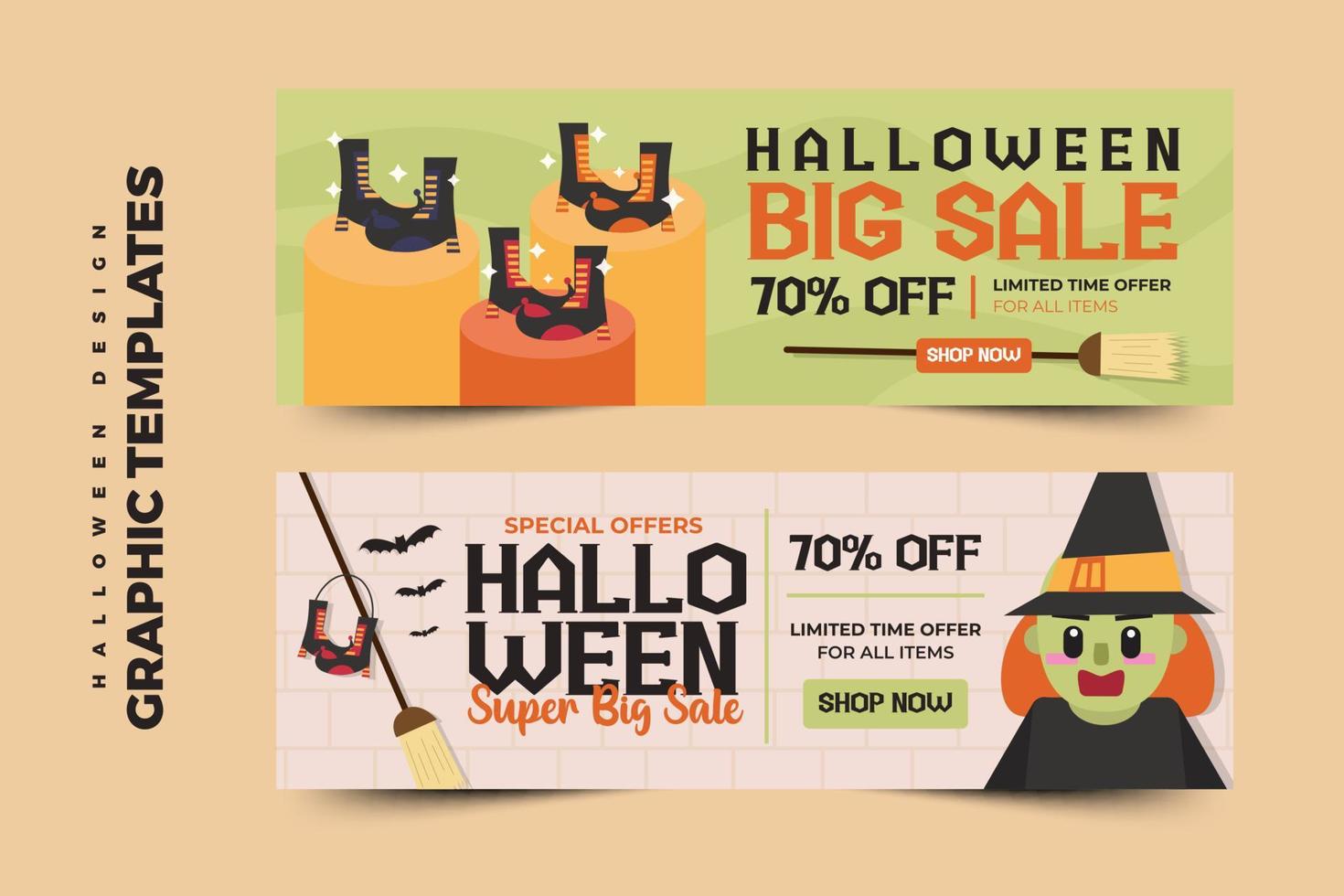 Halloween graphic design simple and elegant template that is easy to customize vector