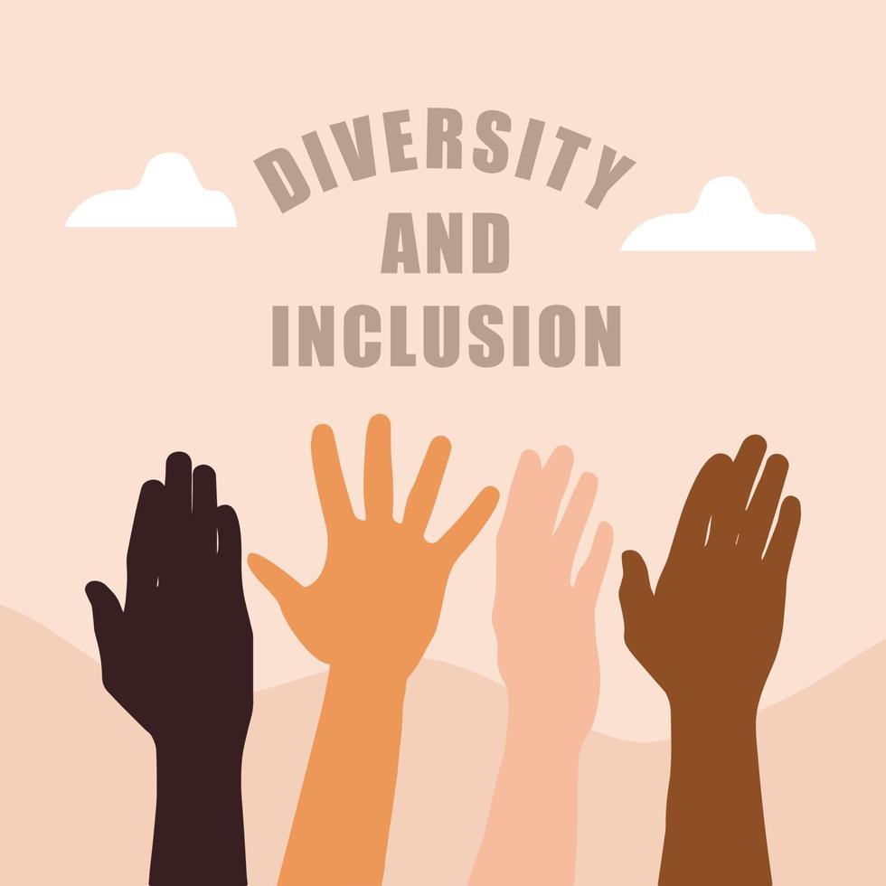 Hand drawn diversity illustration vector