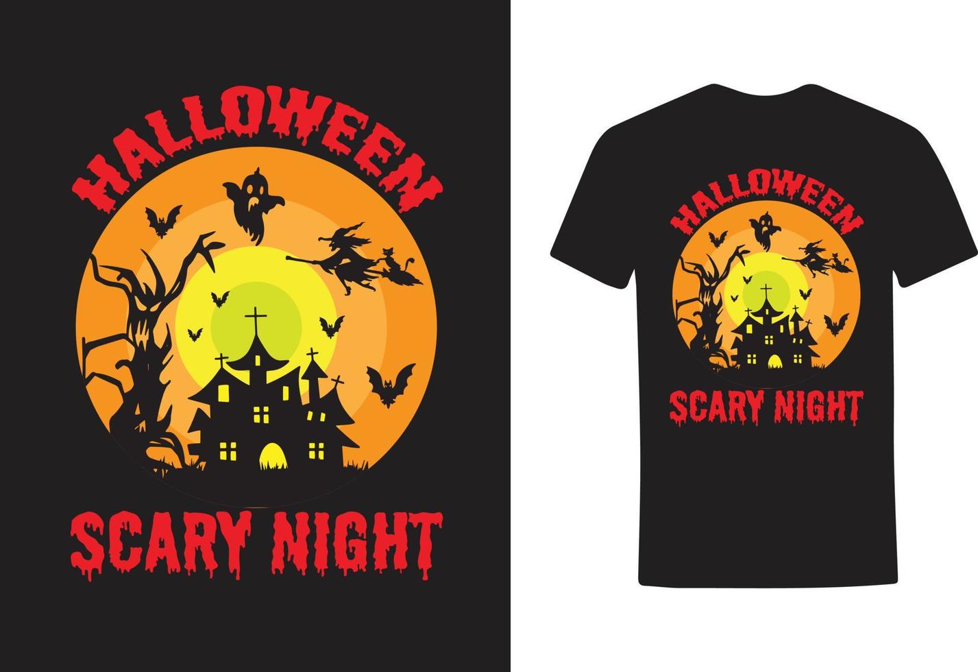 diseño de camiseta de halloween vector