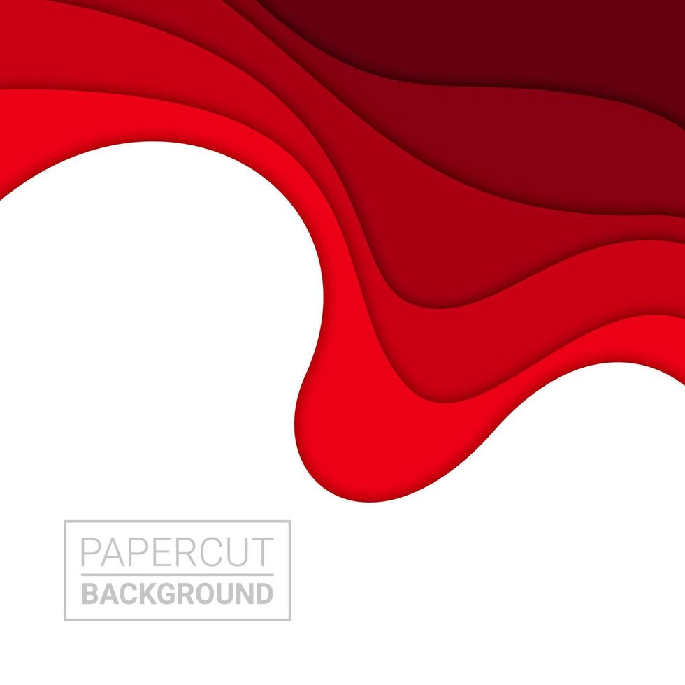 3D abstract background and paper cut shapes, vector illustration