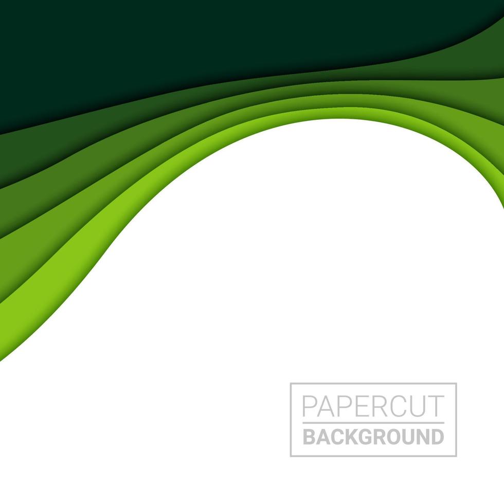 3D abstract background and paper cut shapes, vector illustration