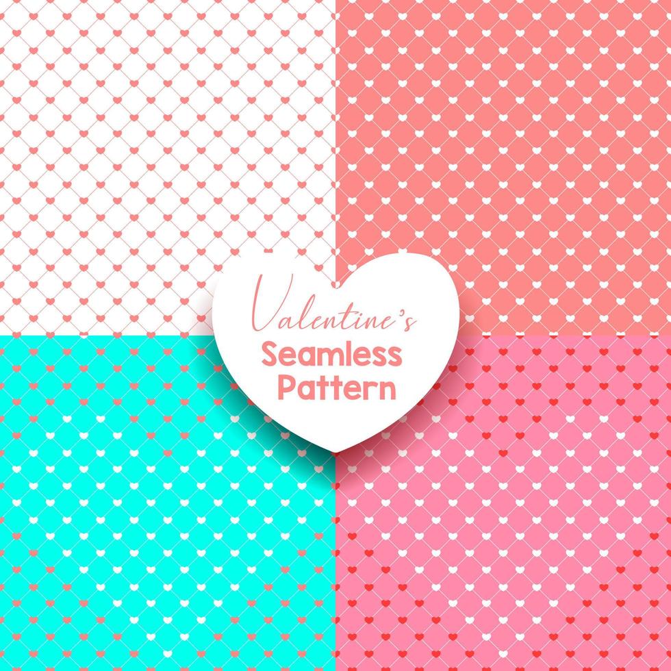 Set of heart seamless pattern background. Abstract and stylish ...