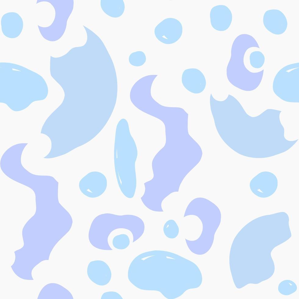 Hand drawn abstract pastel blue and violet seamless pattern. Cute doodle for paper, fabric textile, bathroom. vector