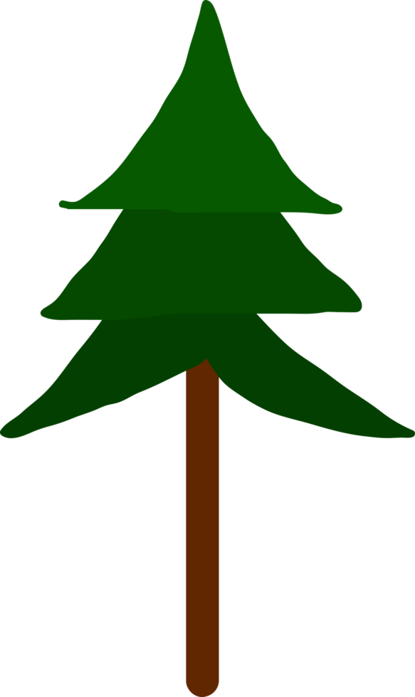 einfacher handgezeichneter Cartoon-Weihnachtsbaum png