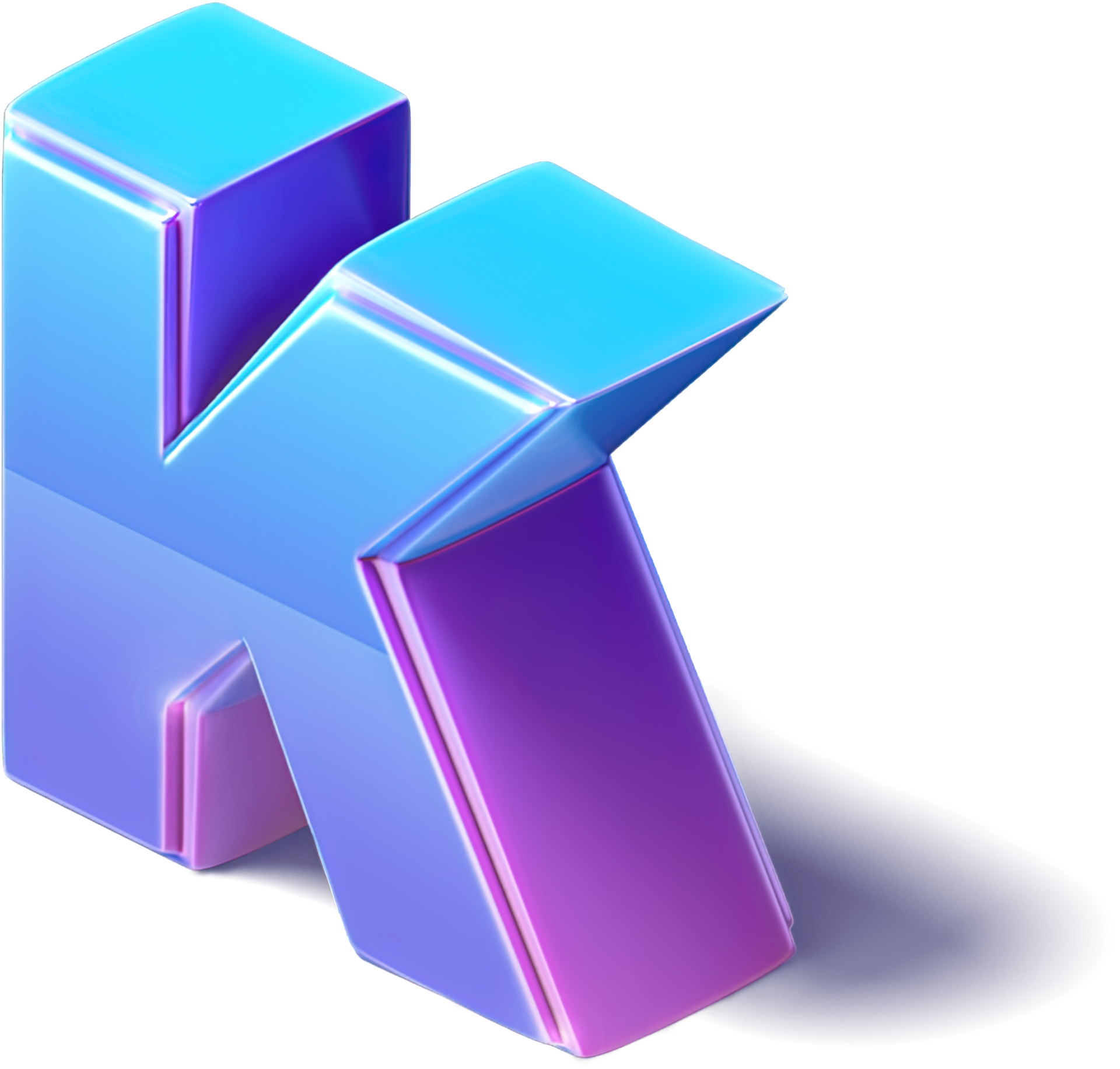 letra k 3d isométrica 12486135 PNG