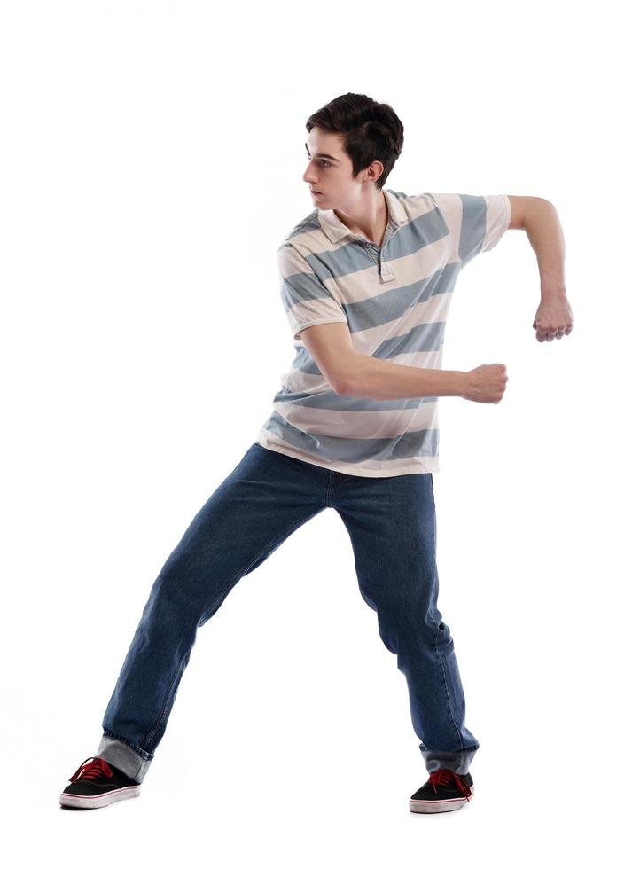 young man dancing photo