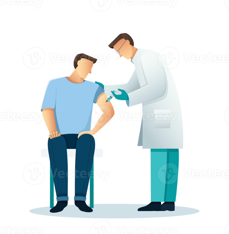 médecin donnant le vaccin au patient, concept de soins de santé png