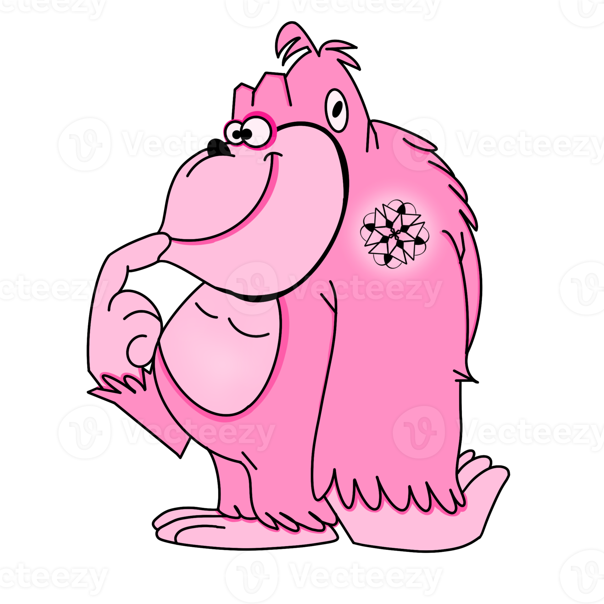 The pink gorilla 12486246 PNG