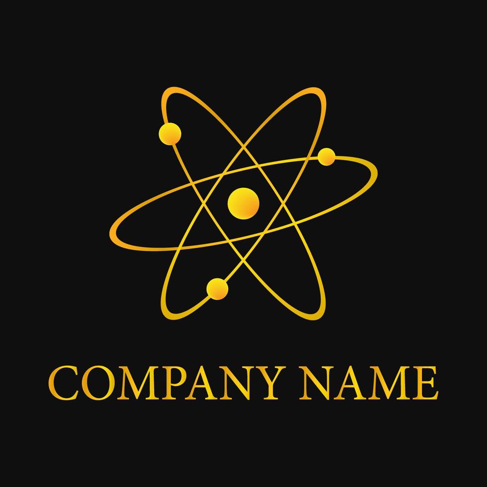 vector de icono de átomo. logotipo símbolo