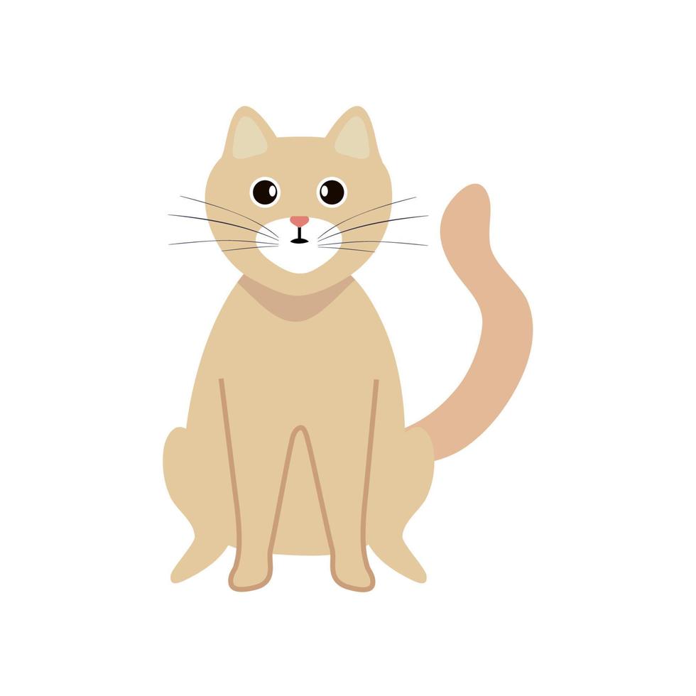 lindo gato mascota vector