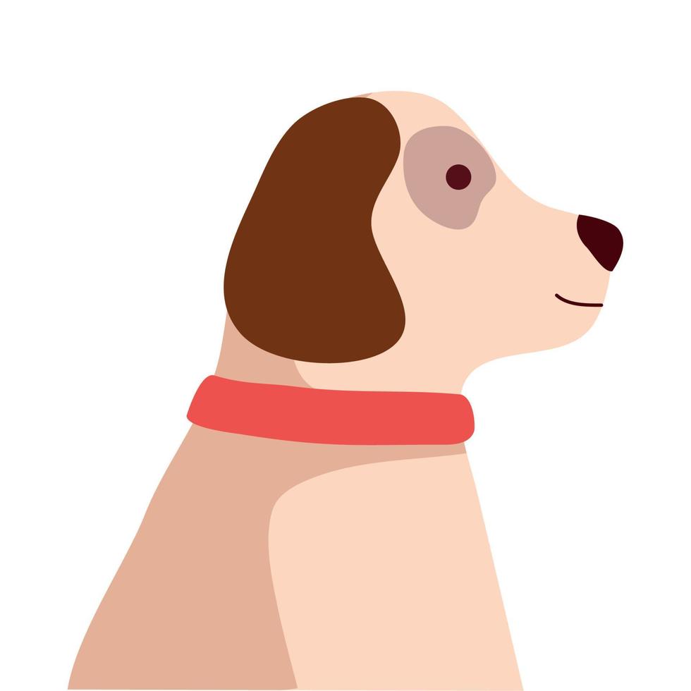 dog with red necklace vector