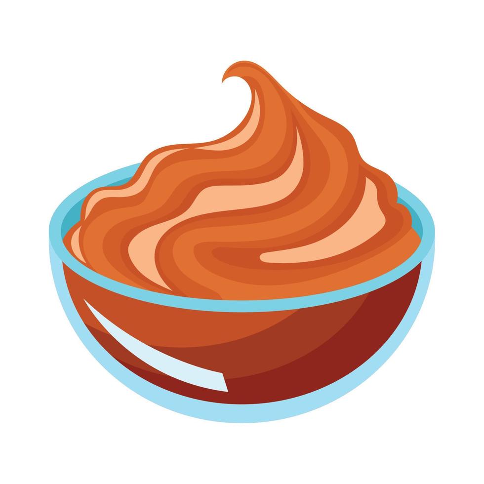 sweet caramel in bowl vector