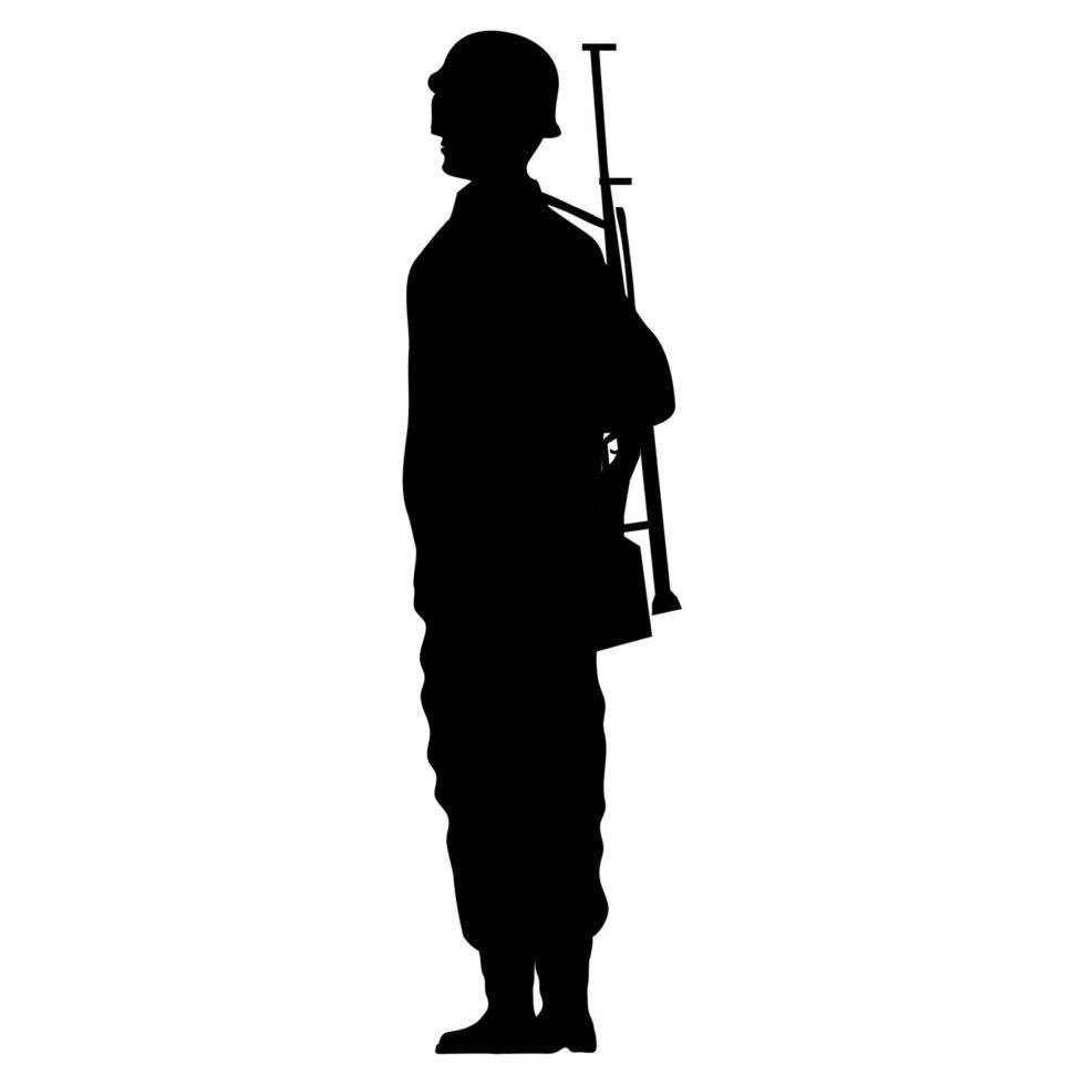 soldado con arma vector
