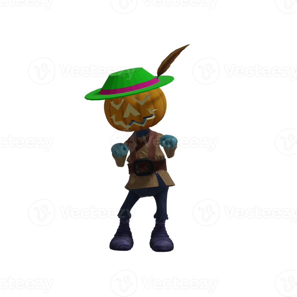 zucca mostro posa Halloween png