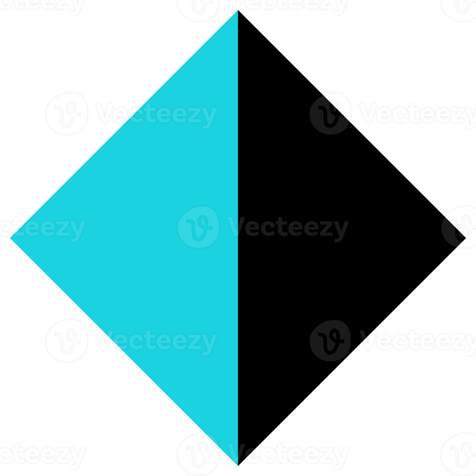 meetkundig abstract, vlak ontwerp element. PNG met transparant achtergrond.