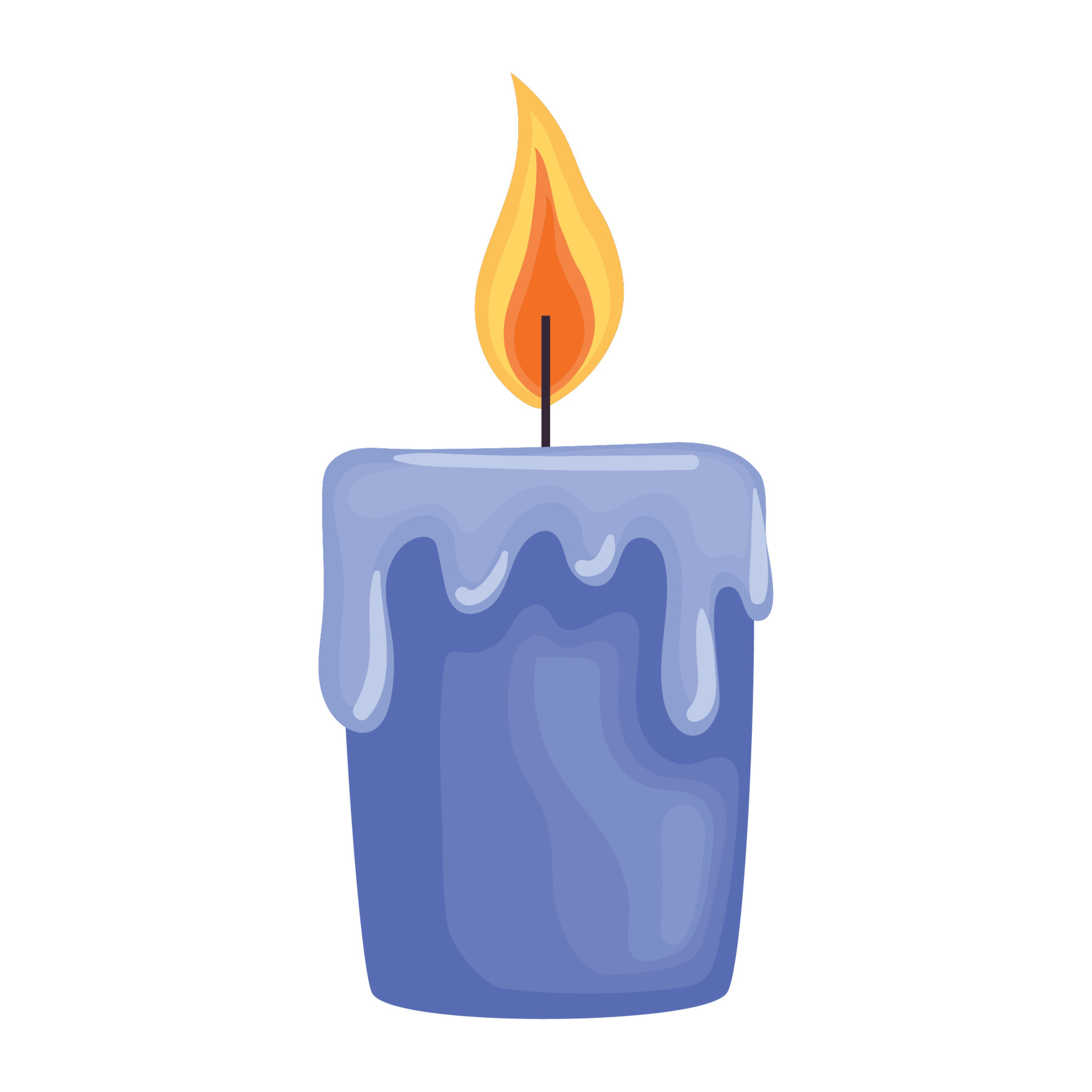 blue candle wax 12486981 Vector Art at Vecteezy