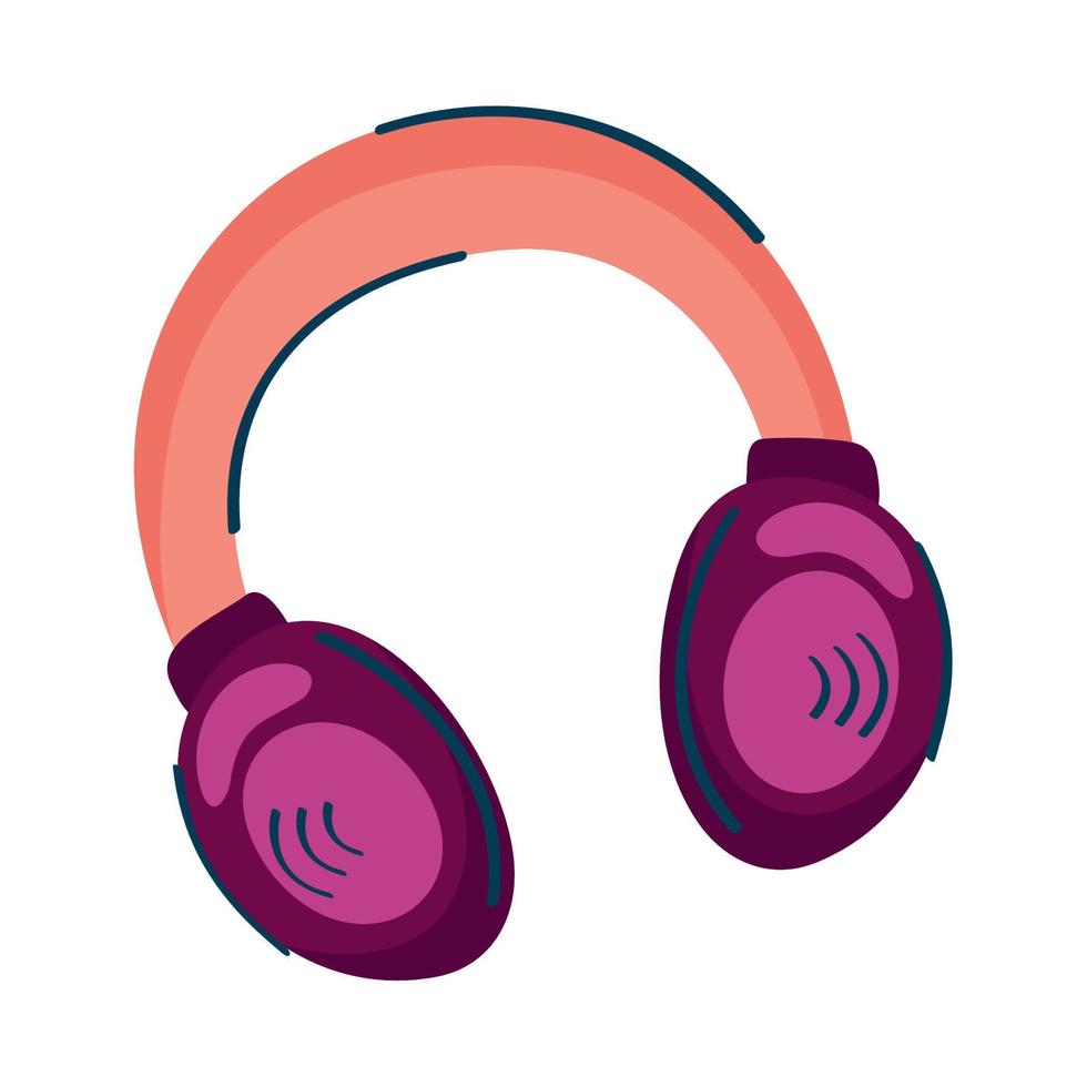 earphones audio device tech vector