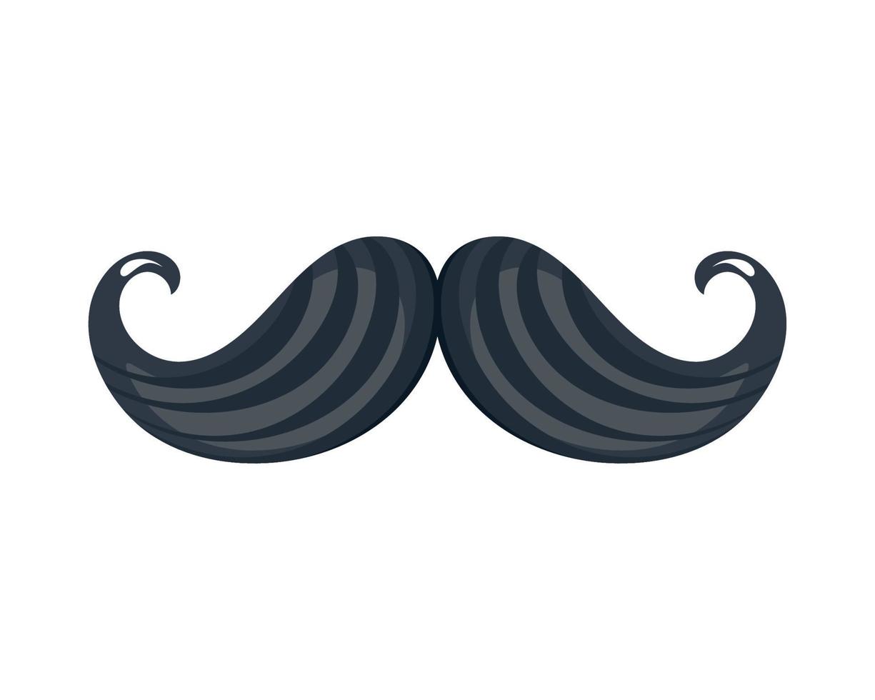 black mustache facial accessory vector
