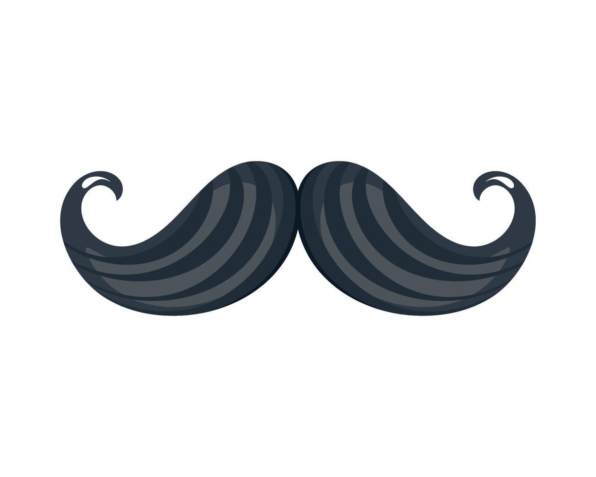 accesorio facial bigote negro vector