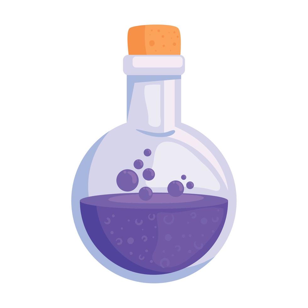 purple potion in flask vector