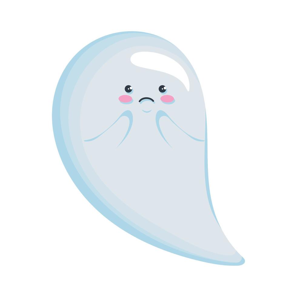 cute ghost crying halloween 12487092 Vector Art at Vecteezy