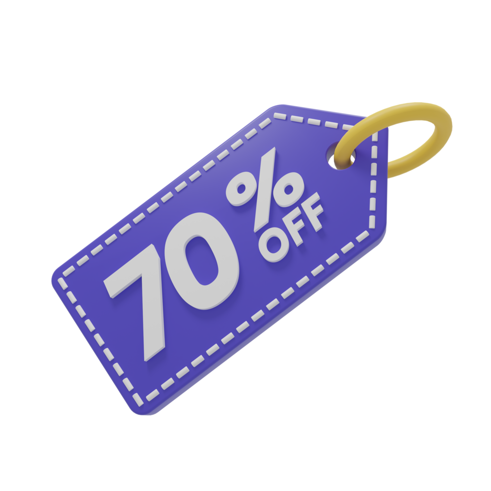 3D Icon 70 Percent Off png