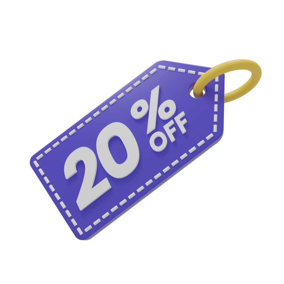 3D Icon 20 Percent Off png