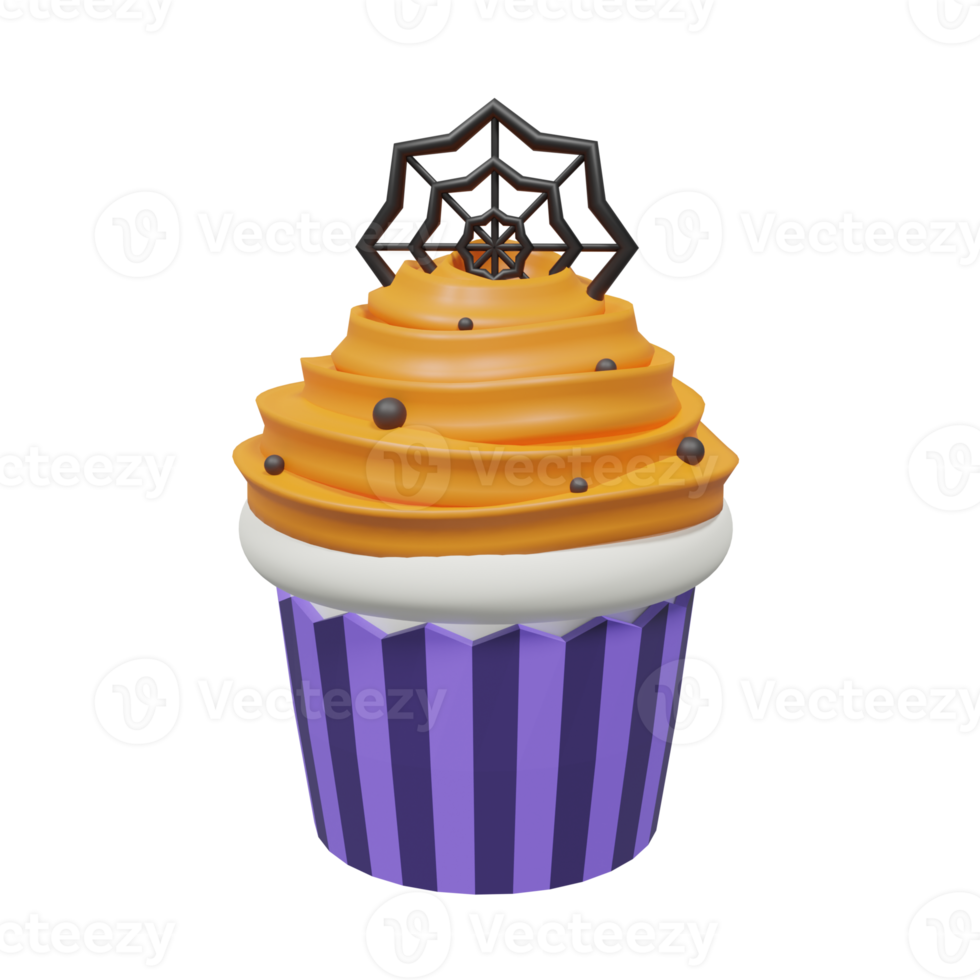 3D Cupcake for Halloween png