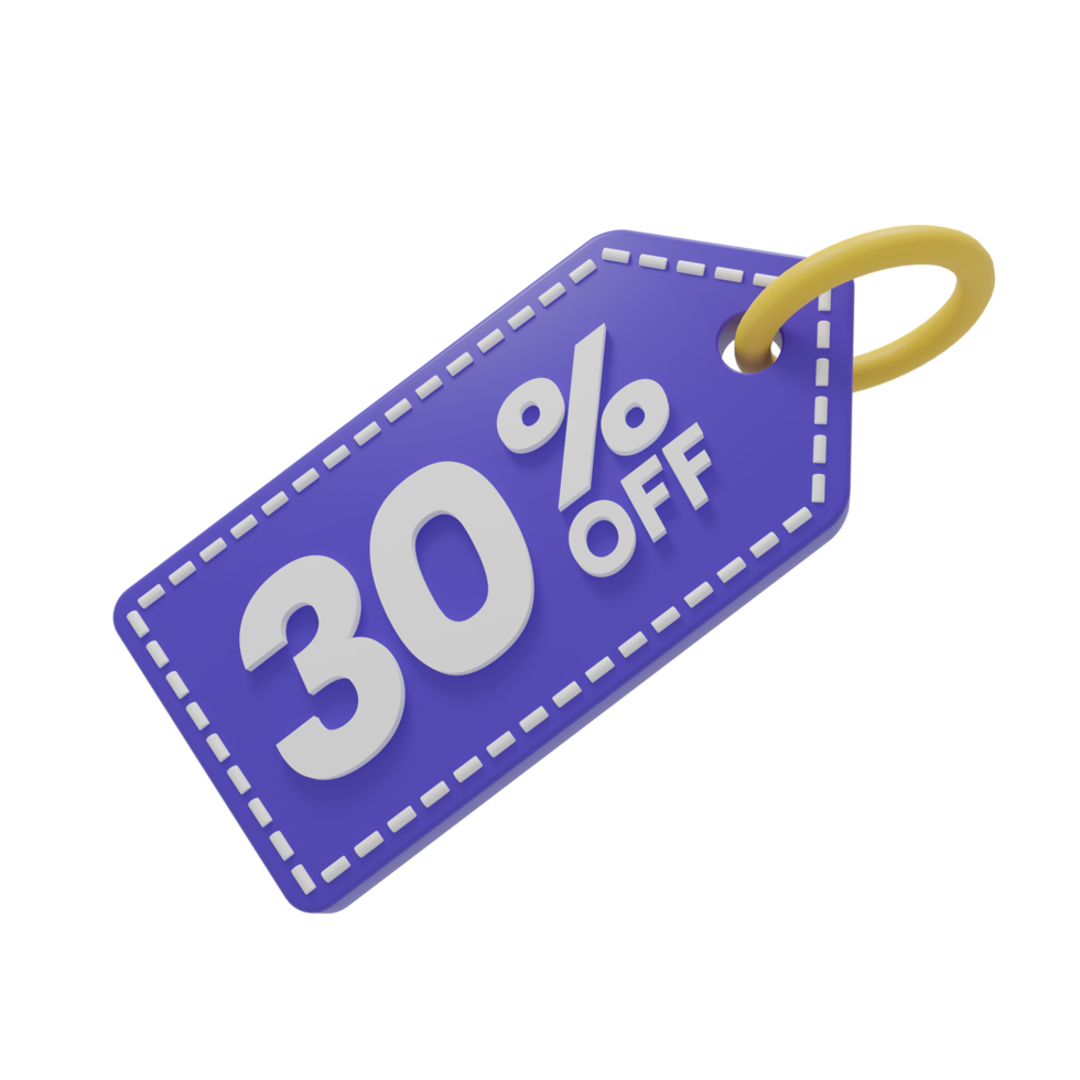 3D Icon 30 Percent Off png