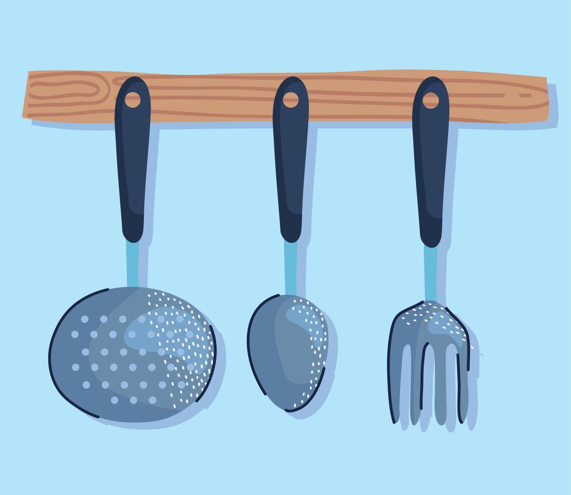 three cutleries icons vector