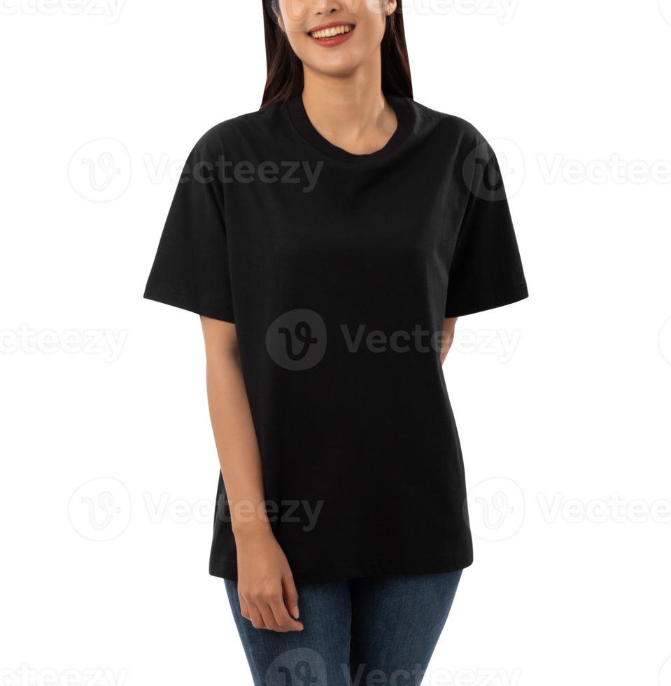 35.300+ Mujer Camiseta Negra Fotografías de stock, fotos e