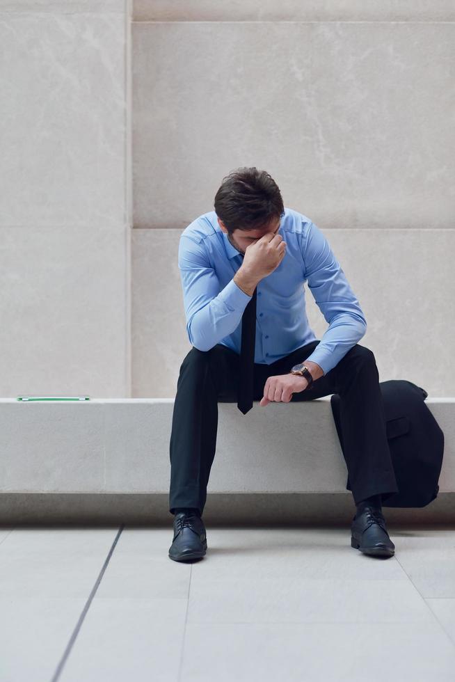 frustrated young business man photo