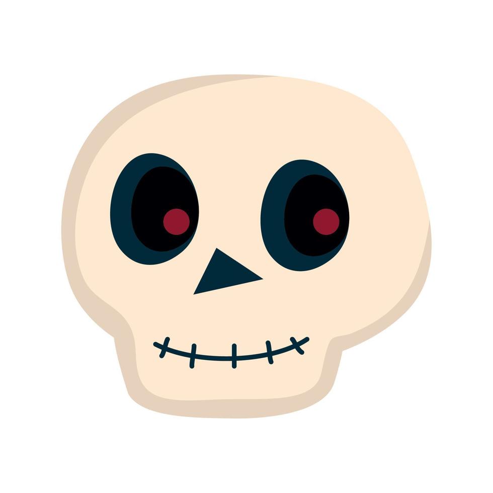 cabeza de calavera de halloween vector