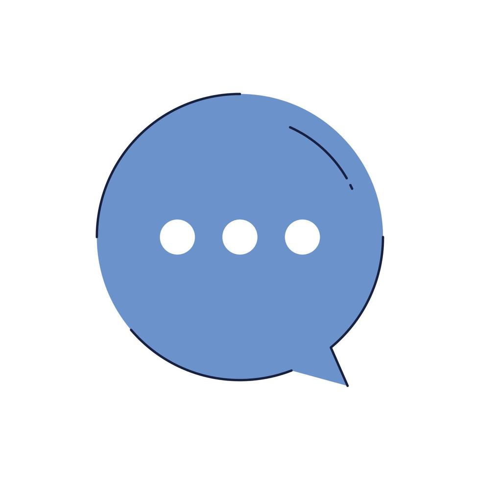 purple speech bubble message vector