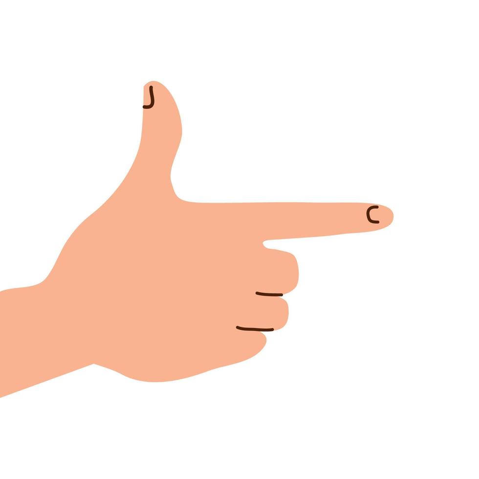 hand human indexing gesture vector