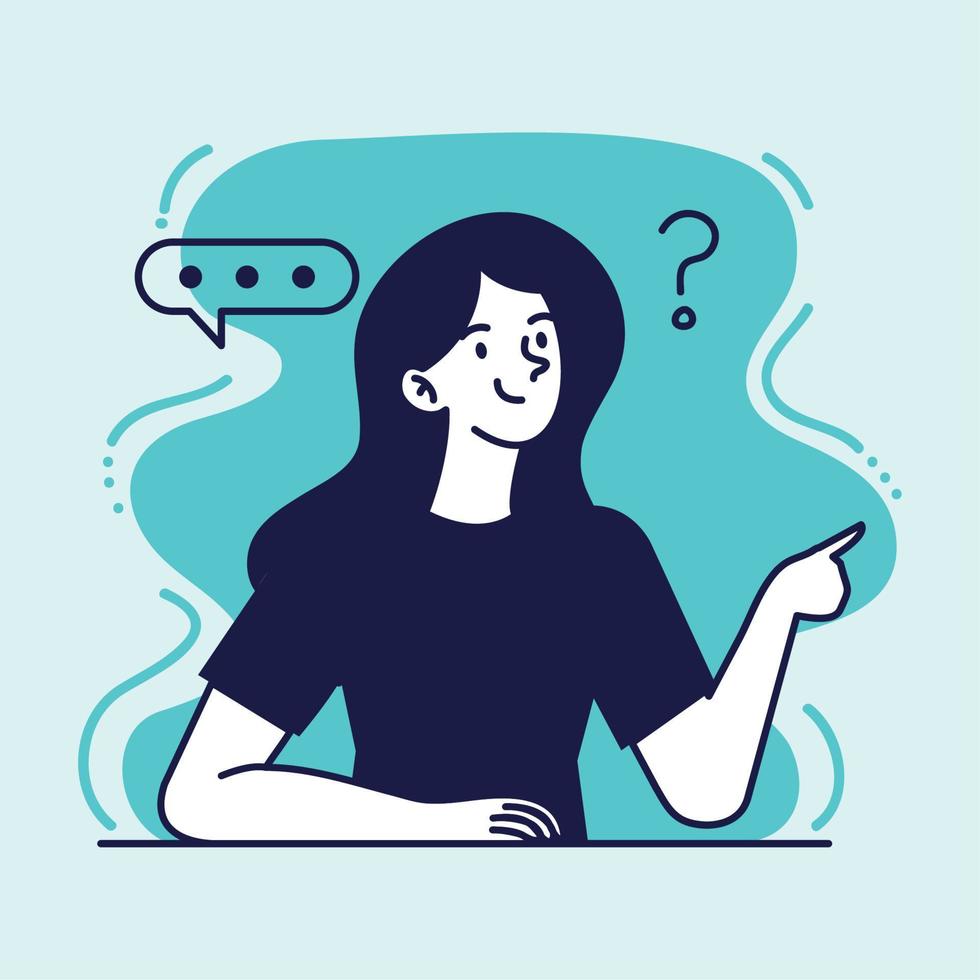 woman with speech bubble vector