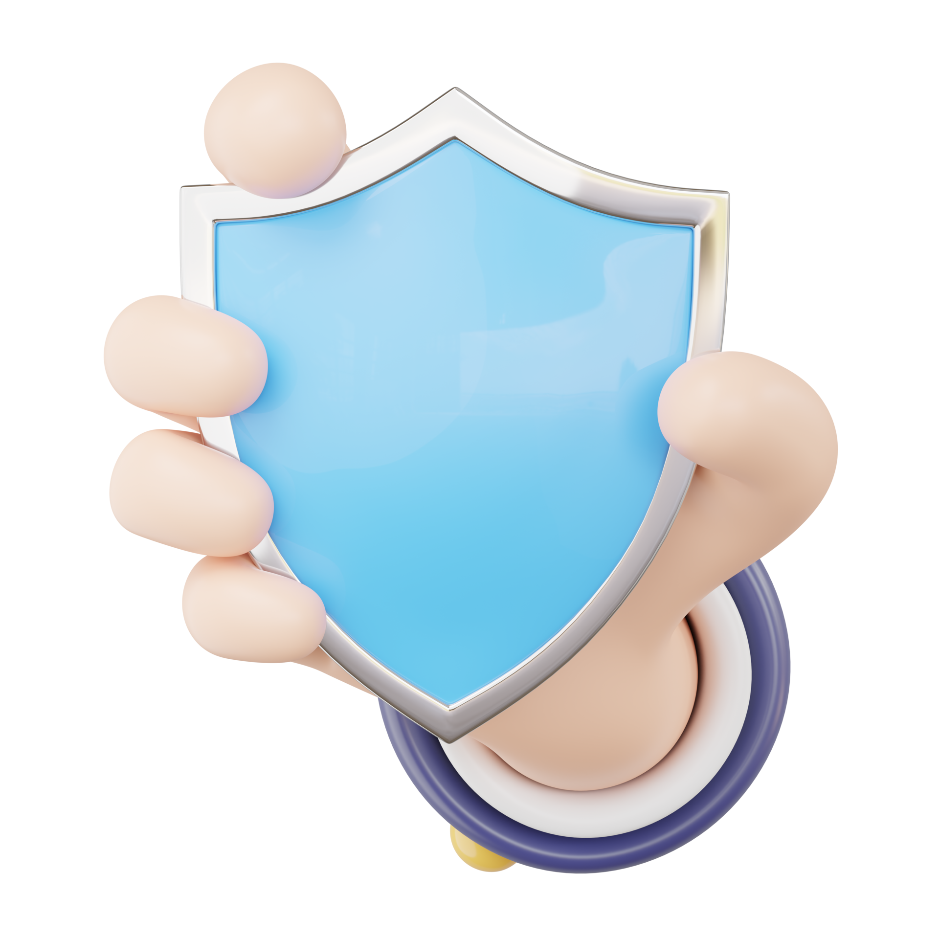 Blue Cartoon Shield Blue Cartoon Shield