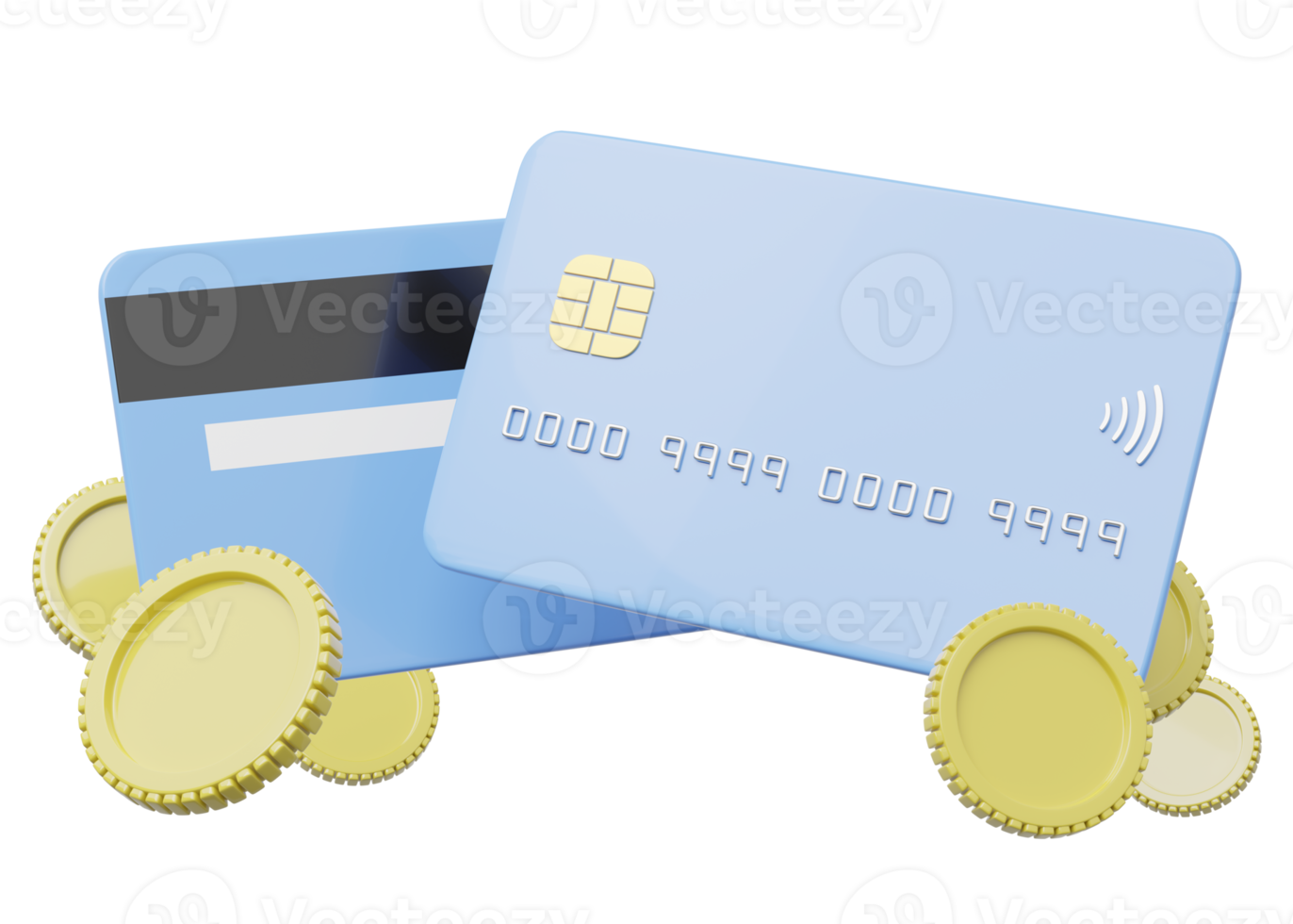 3d Credit card mockup floating isolated on transparent. Mobile banking. Online payment service. Digital marketing. Quick, easy shopping and retail concept. Withdraw money. 3d cartoon icon render. png