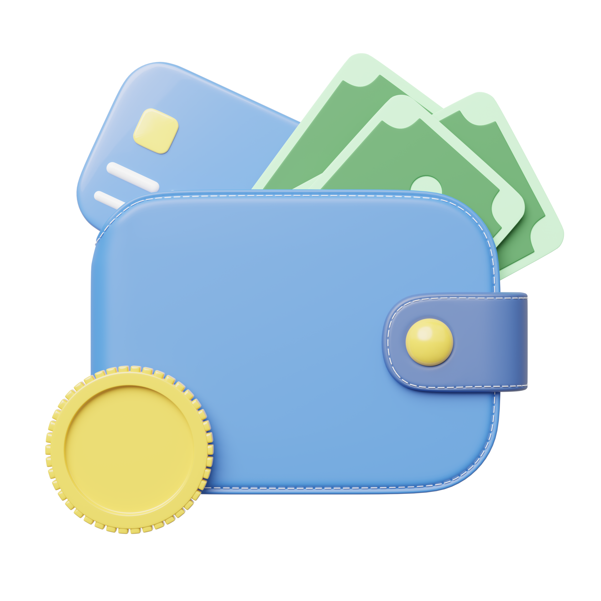 3d Render Cash Money Credit Card Into Wallet Coin Float On 3d-render-cash-money-credit-card-into-wallet-coin-float-on
