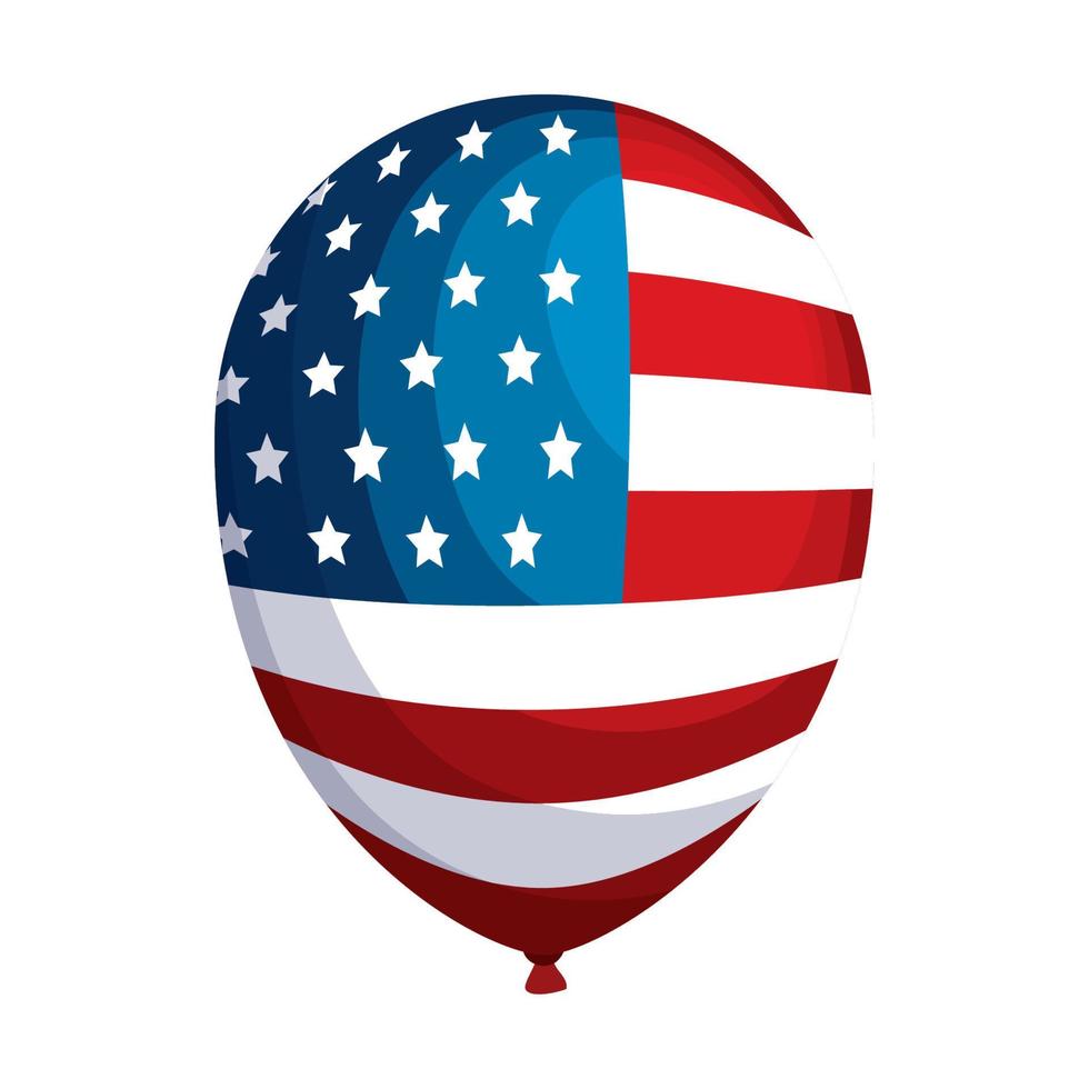 usa flag in balloon vector