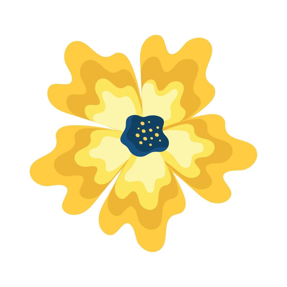 yellow flower garden vector