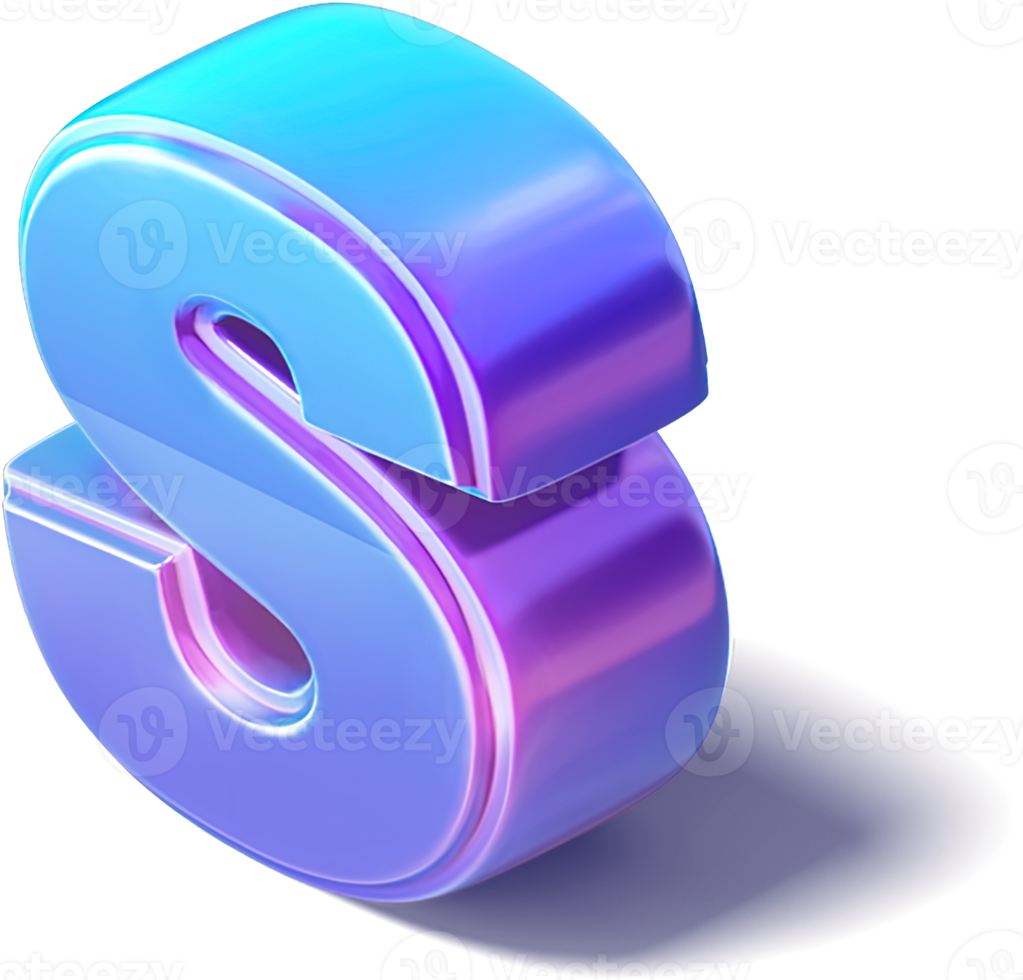 brev s 3d isometrisk png