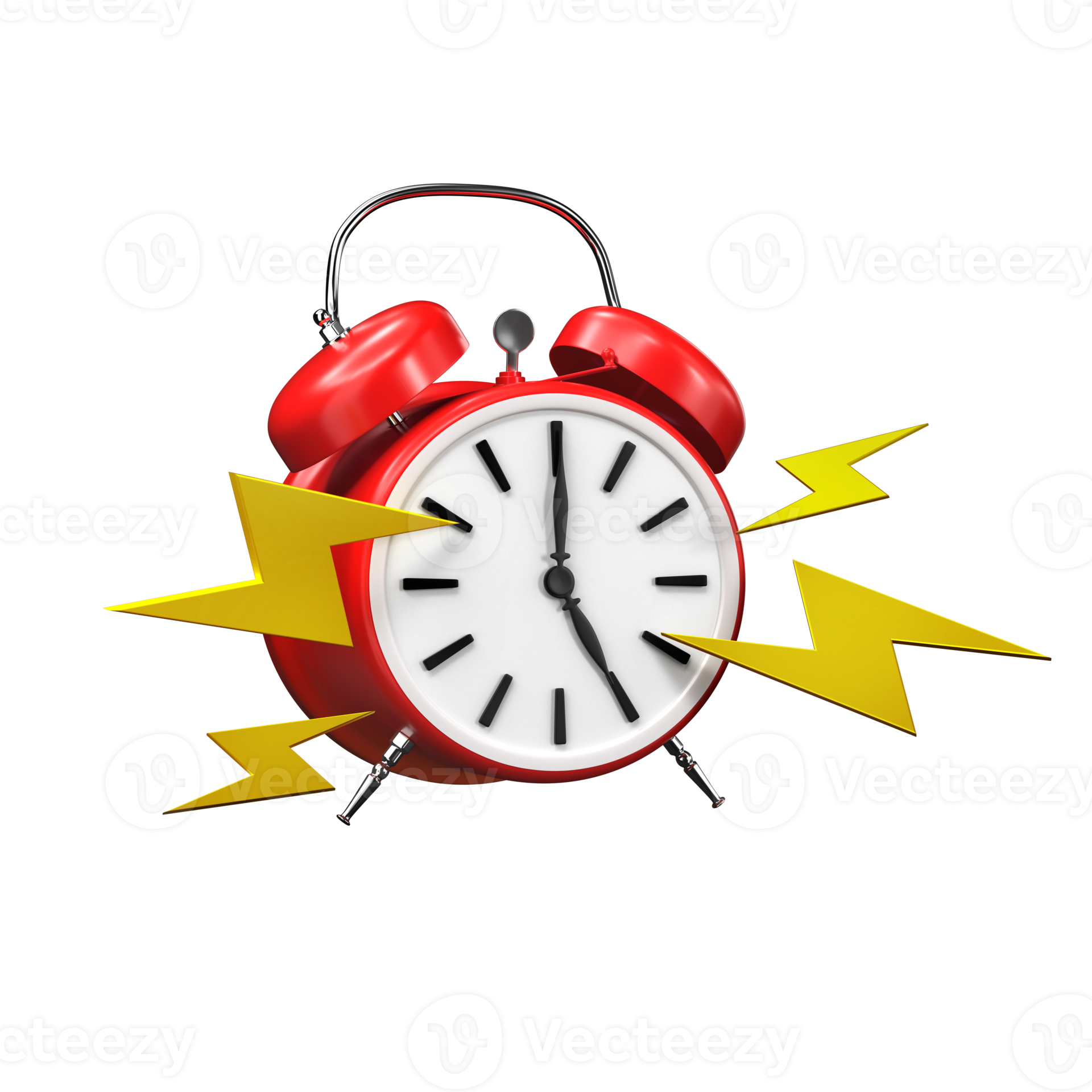 Alarm Clock Ticking 3D Illustration 12488032 PNG