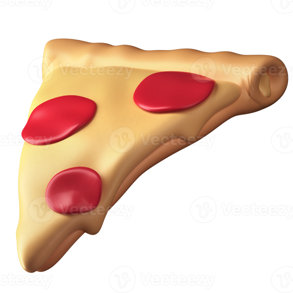 ilustración 3d de rebanada de pizza png