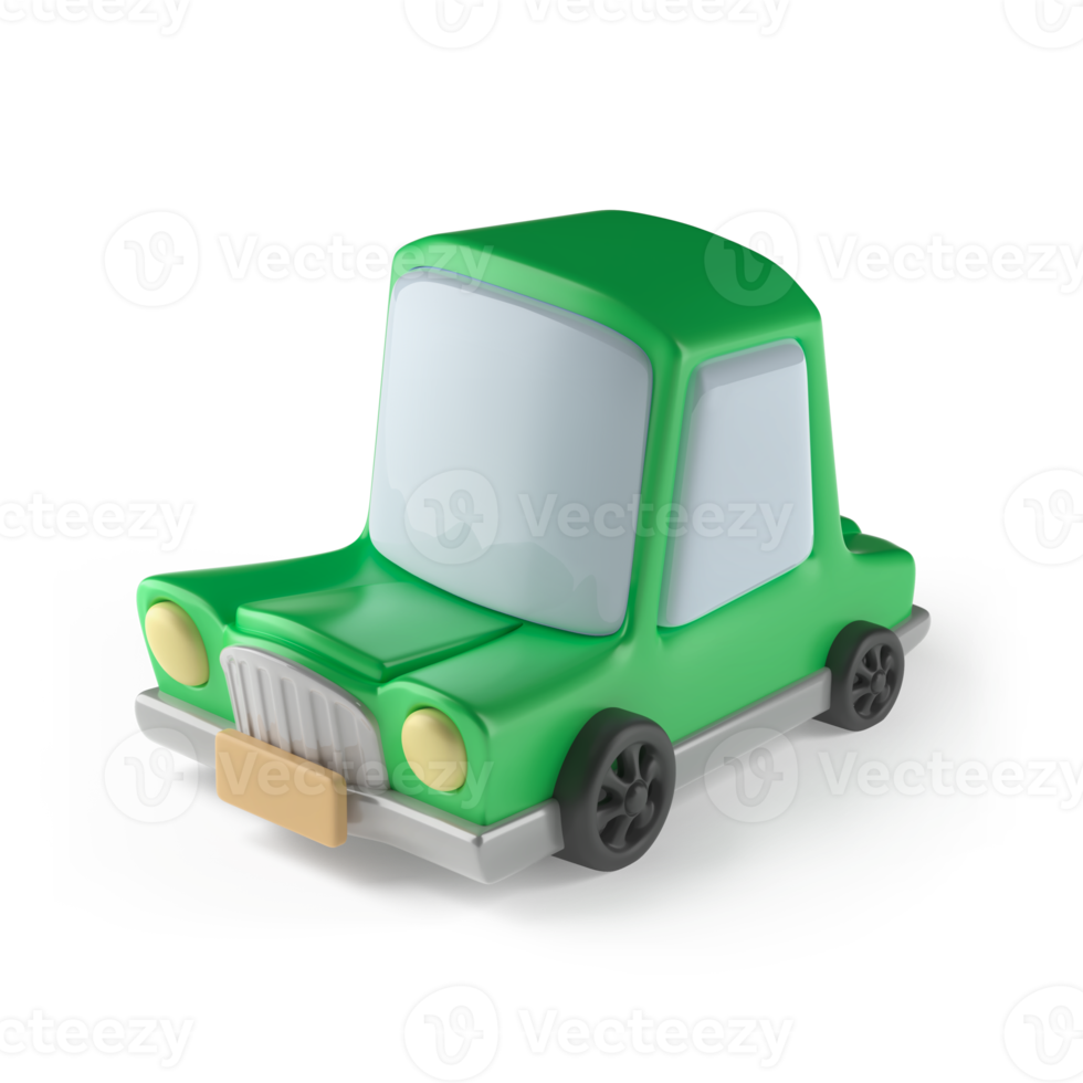 ilustración 3d de dibujos animados de coche png