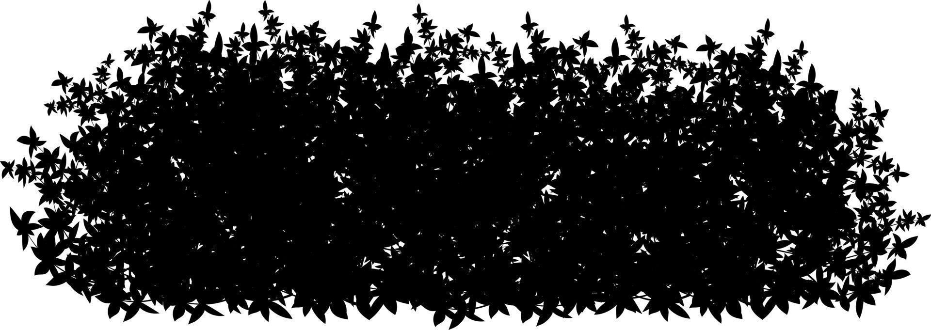 conjunto de plantas negras ornamentales en forma de seto. arbusto de jardín realista, arbusto de temporada, boj, follaje de arbusto de corona de árbol. vector