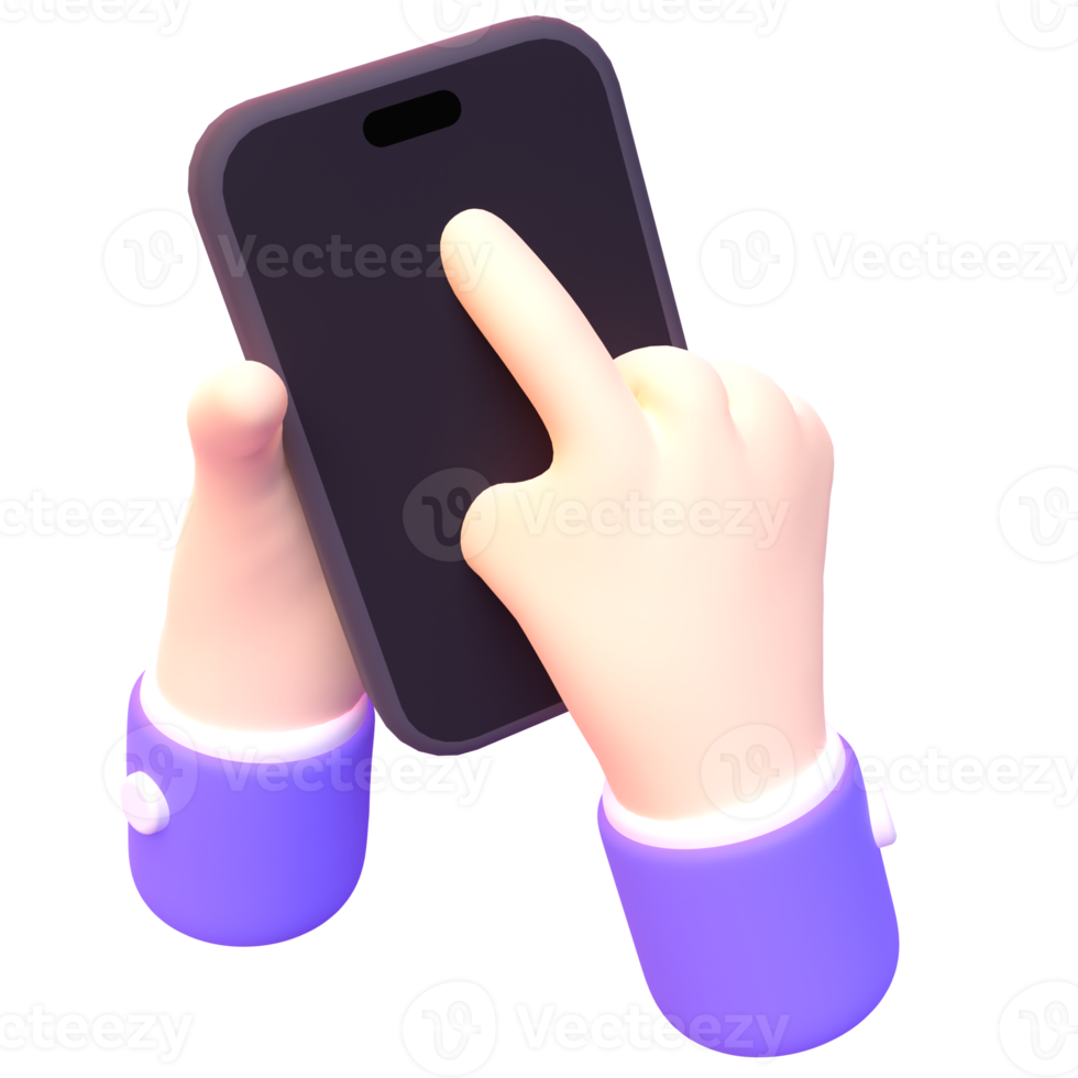 Device Phone in 3d render for graphic asset web presentation or other png