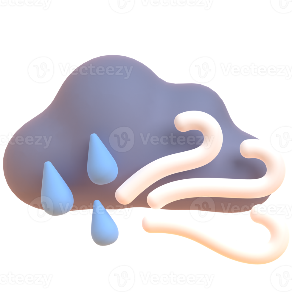 pioggia nel 3d rendere per grafico risorsa ragnatela presentazione o altro png