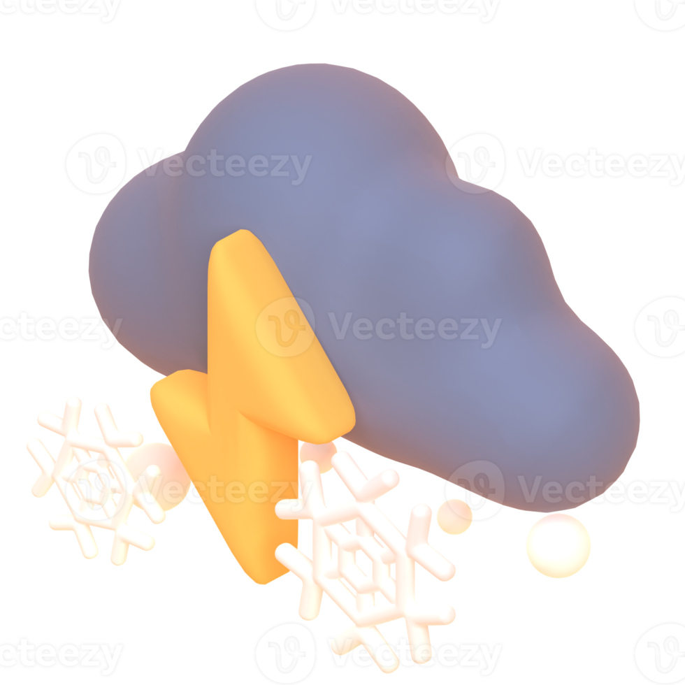 Snow in 3d render for graphic asset web presentation or other png